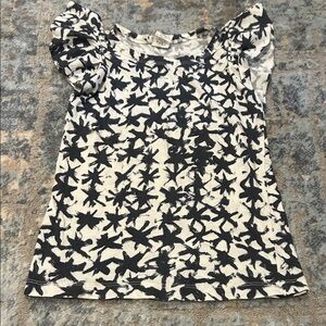 Crewcuts Black and White Floral Blouse